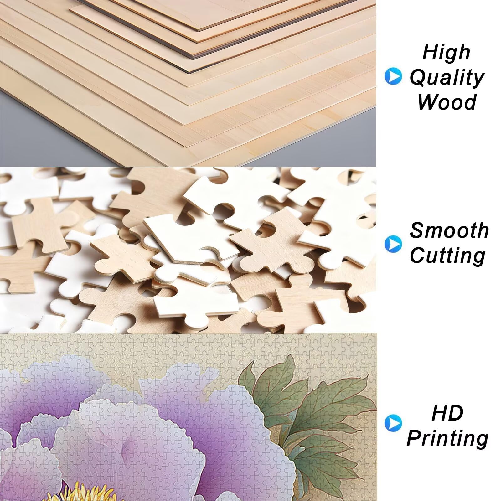 Puzzle 1000 sztuk kwiatów, piwonia drewniane puzzle dla dorosłych, puzzle z wykwintnym opakowaniem, rodzinne gry edukacyjne, puzzle do dekoracji wnętrz, pomysł na prezent dla kobiet, prezent dla