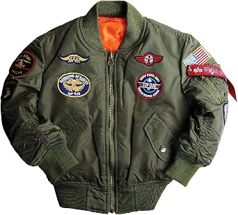 Alpha Industries Boys Ma-1 Bomber Jacket With Patches