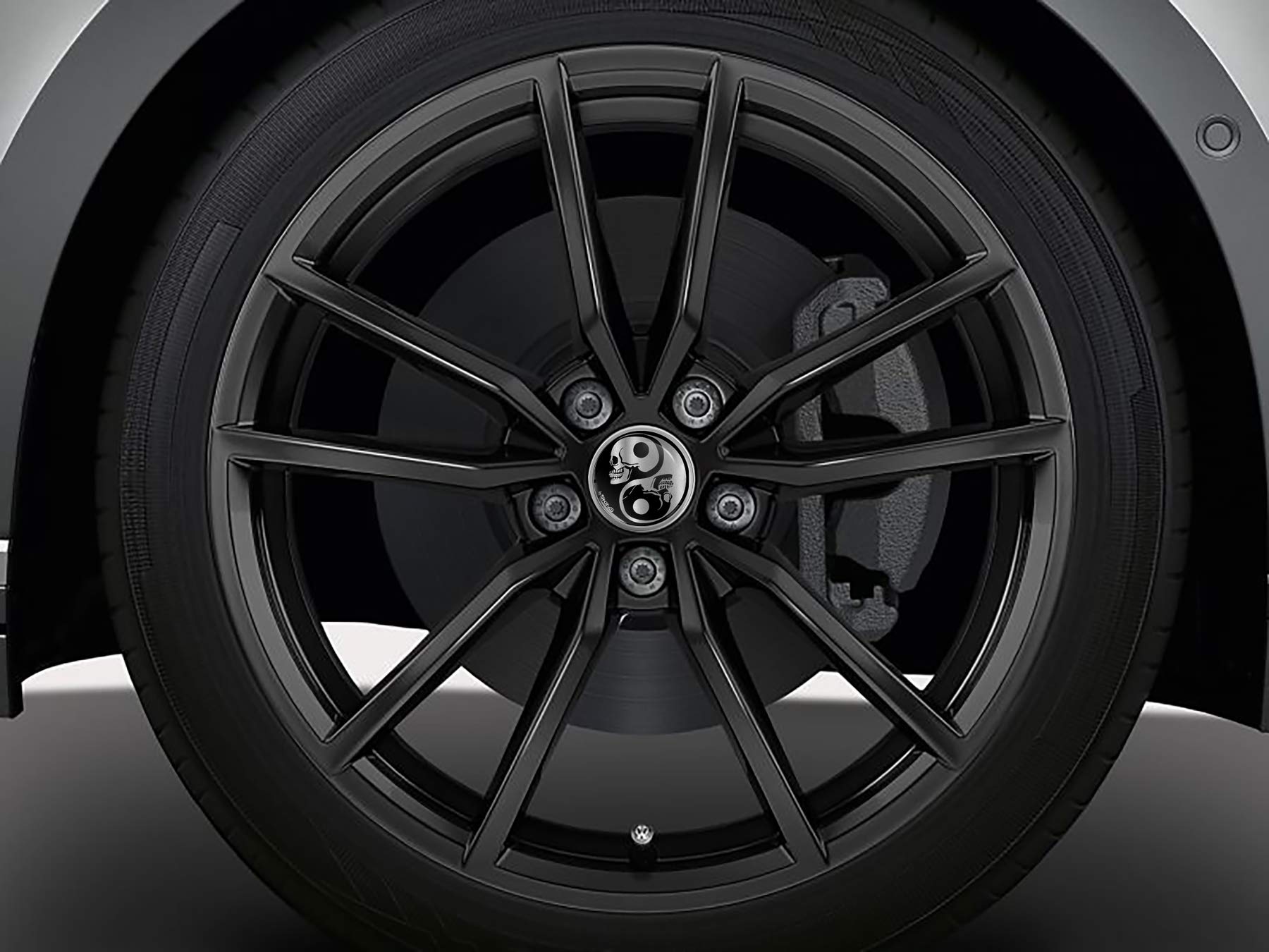 Tapas De Rueda Centrales Para VW - 4 Unidades, 65 Mm, Plata Gris, Compatibles Con Número 3B7601171