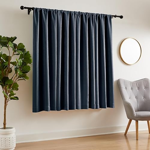 Miniatura 3 de WRENSONGE Cortinas Opacas para Dormitorio, Cortinas Opacas Azul Marino de 63 Pulgadas de Largo para Ventanas de Sala de Estar y Cocina, Cortinas