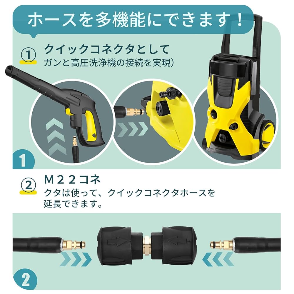 Amazon.co.jp: Deerainケルヒャーホース10m ケルヒャー延長