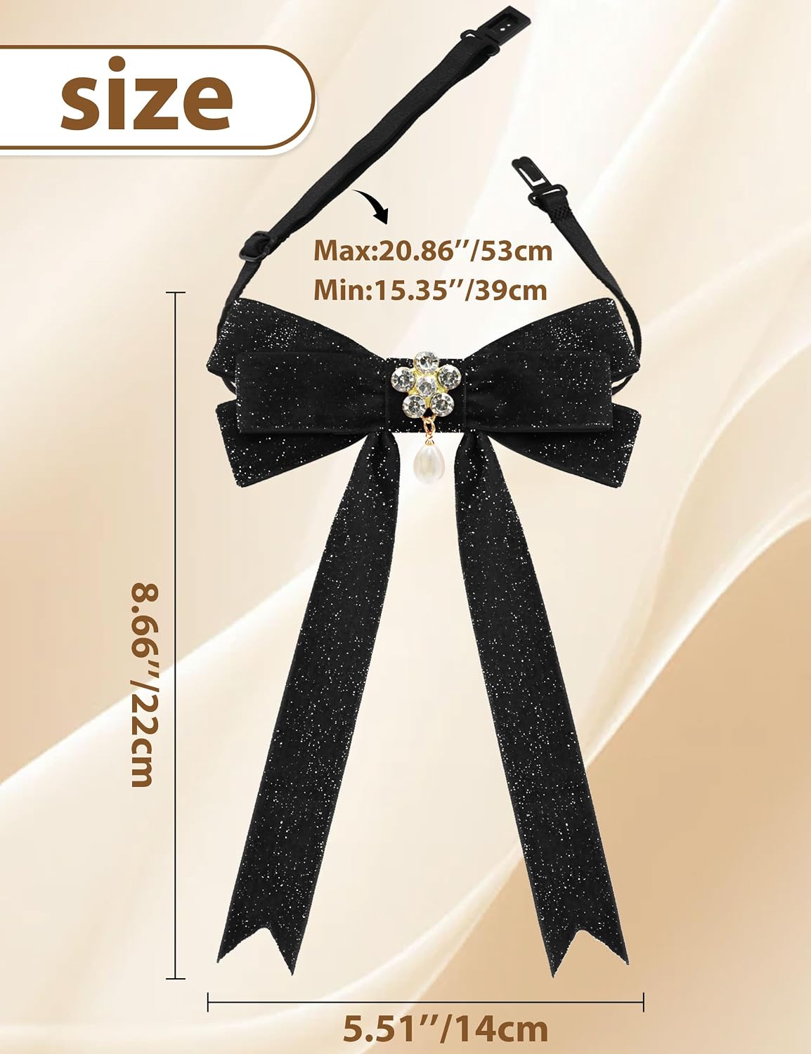 Western Bow Ties for Women Colonel Sanders Tie Rhinestone Shining Bow Tie Formal Cosplay Wedding Festival Photo