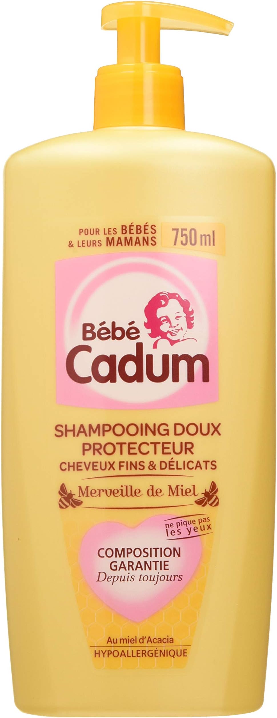 Cadum Baby Shampoo cadum Wonder Sweet Honey Protector for fine Hair/Delicate 750ml - Set of 3