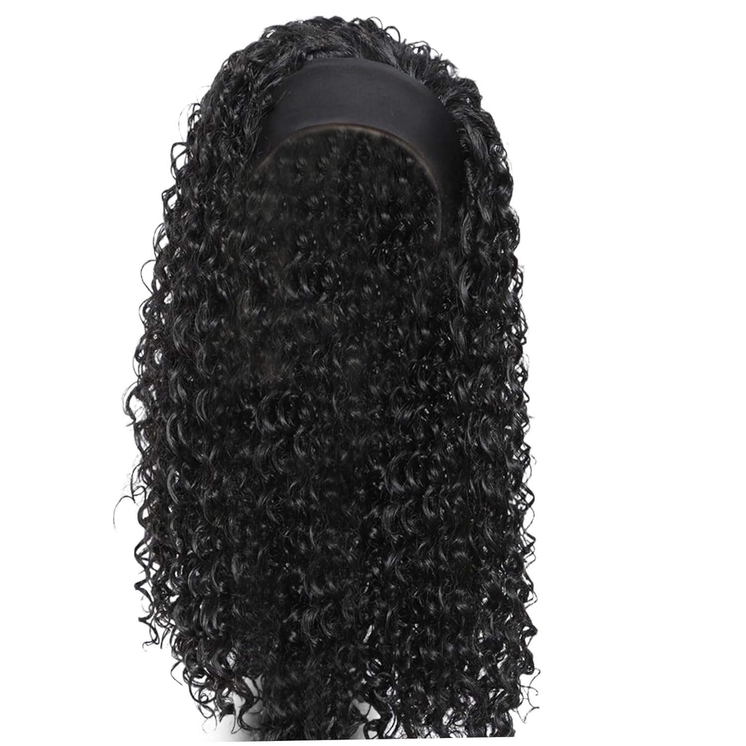Headband Wig Adjustable Long Wig with Headband Attached Glueless Natural Straight Wigs for Women Style1 Long Black Wig Wave Wig Wig with Headband