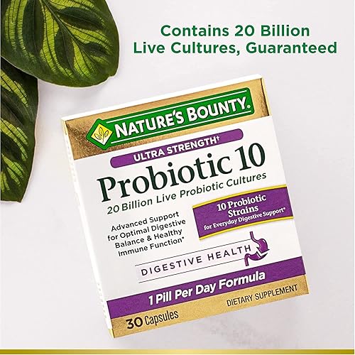 Miniatura 4 de Nature's Bounty Ultra Strength Probiotic 10 Twin Pack, Immune and Upper Respiratory Health, 30 Count (Pack of 2)