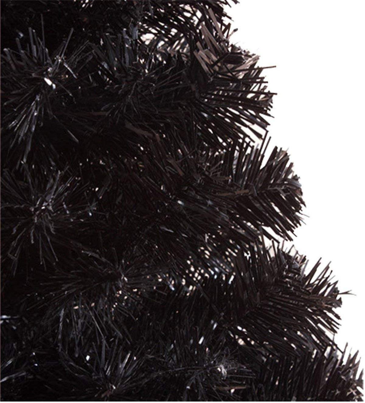 Fouriding 3ft (90cm) Christmas Tree Artificial Xmas Pine Trees with PVC Leg Stand Base Home Office Holiday Decoration (Black) - Image 4