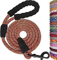 Vista 24 de MayPaw Correa de perro de cuerda resistente, correa de nailon para mascotas de 6/8/10 pies, mango acolchado suave, correas gruesas para perros Negro