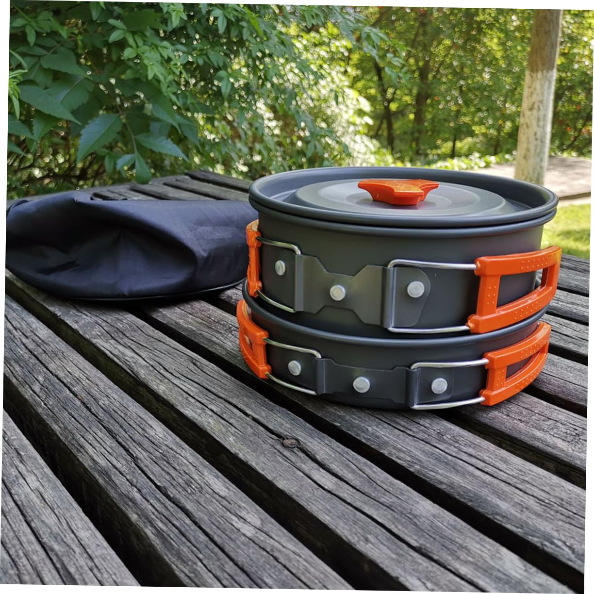 Supvox Camping Kochset 3 Stück aus Aluminiumlegierung für Camping