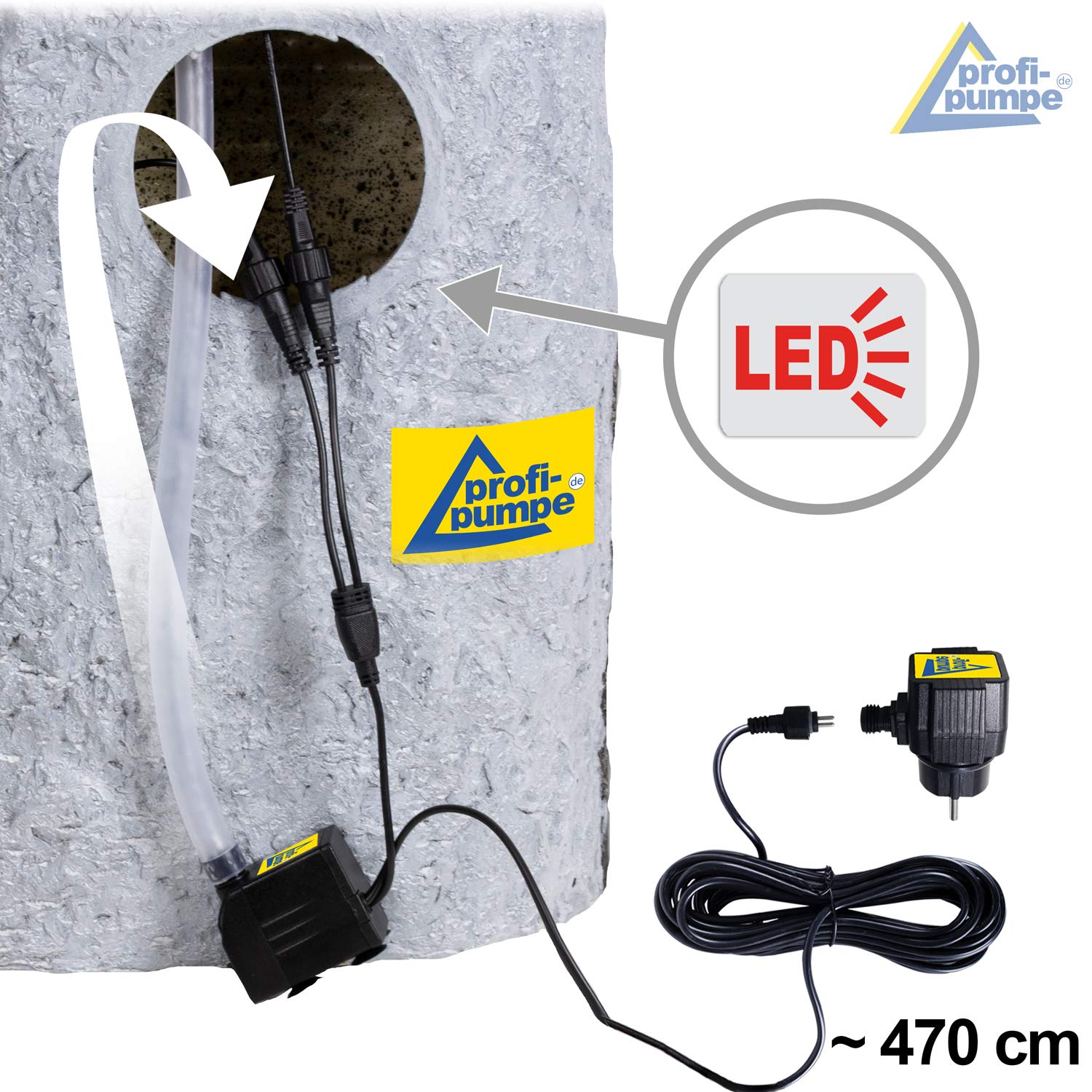 Sweetheart fontanna ogrodowa, ozdobna, z oświetleniem LED, 230 V, wodospad, do ogrodu, stawu ogrodowego, tarasu, balkonu, bardzo dekoracyjna