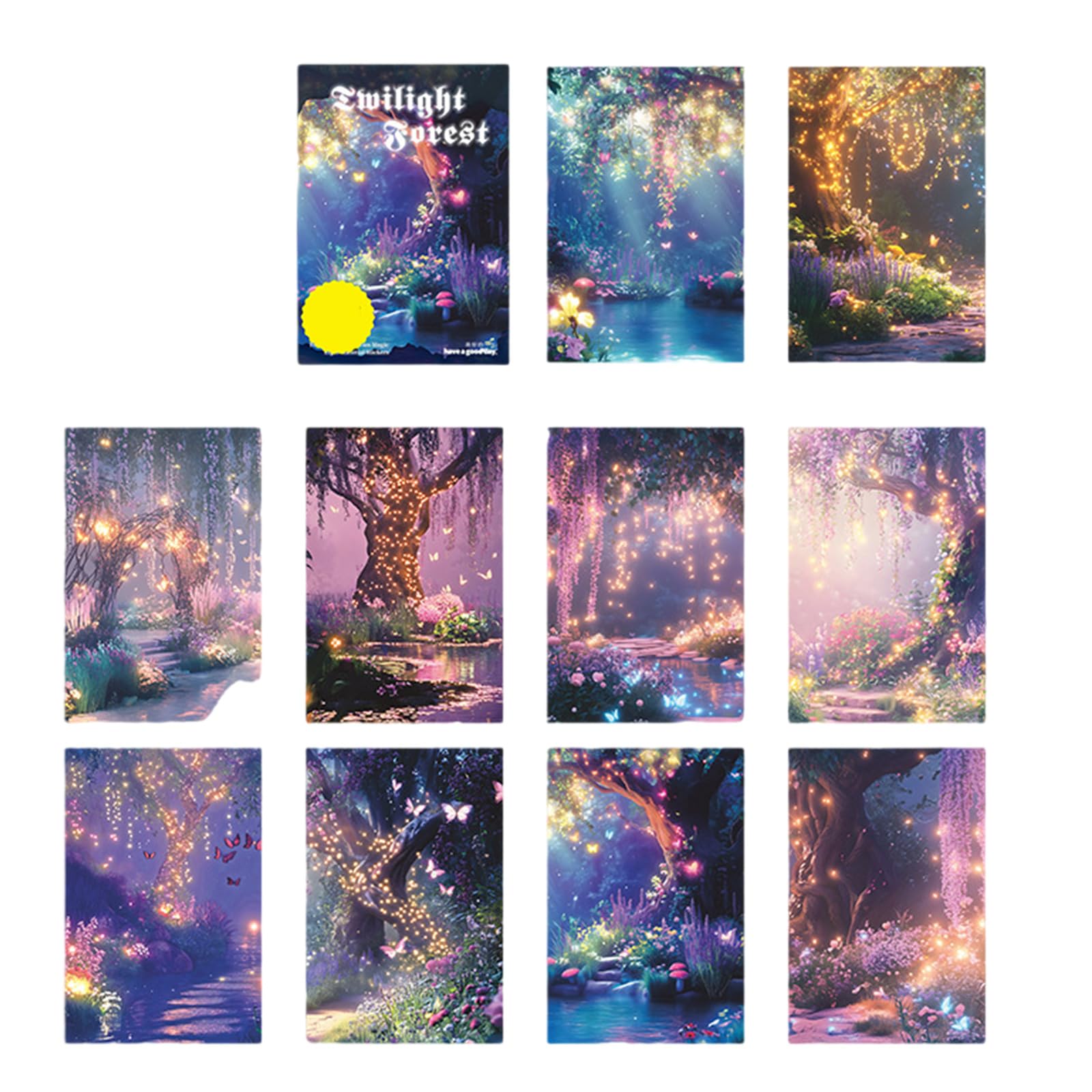 10 Sheets Forests Series Sticker Landscape Sticker Scene Make Scrapbook Journaling Supplies Landscape Forests Series Scene Scrapbook