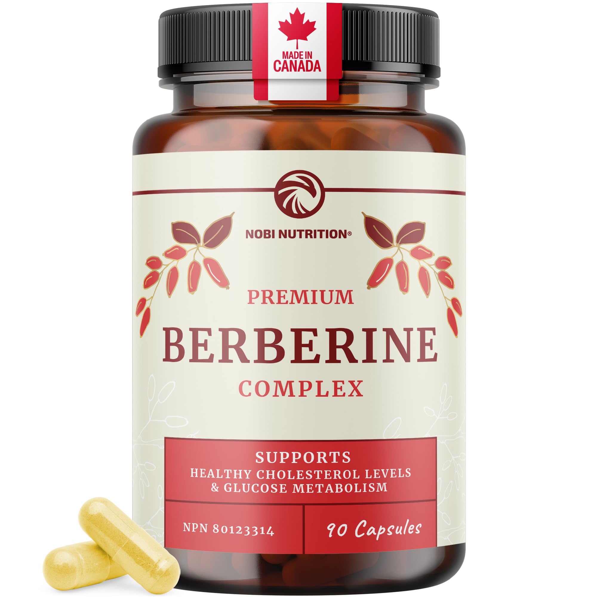 Berberine 1000mg HCL to Support Glucose & Fat Metabolism, Cholesterol & Cardiovascular Health | Supplements for Blood Sugar Support | 500mg Per Capsule With Bitter Melon | 90ct