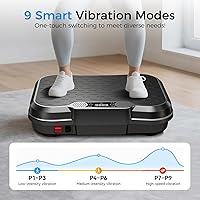 Vista 9 de AoraPulse Vibration Plate Exercise Machine, Vibration Plate for Lymphatic Drainage Weight Loss, 400 Lbs Capacity Full Body Workout Vibrate Fitness