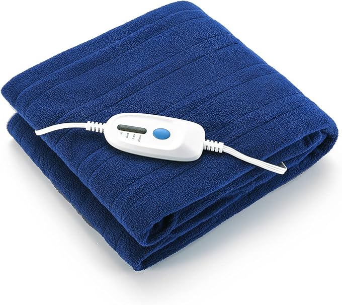 Review Caripeloy Electric Blanket Heated Throw 50” x 60” Size, 4 Heating Levels & 3 Hours Auto-Off, Warming Body with Fast Heating & Machine Washable, Lightweight Cozy Soft Fleece for Home Use