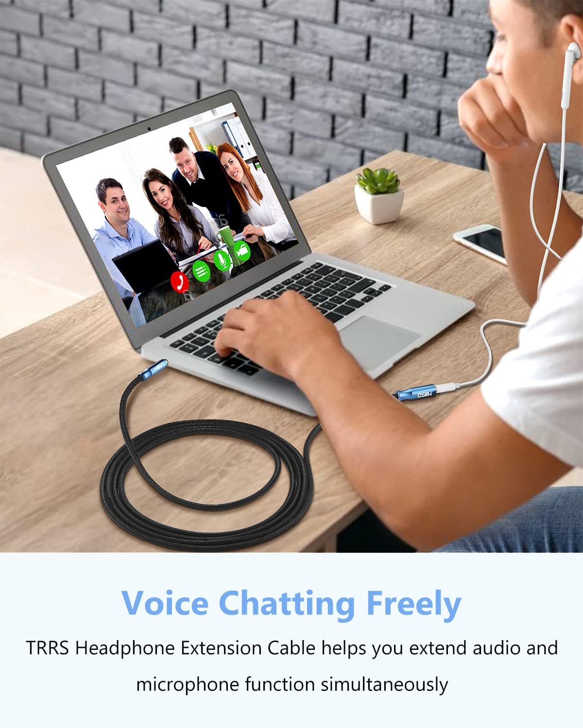 Blасk Frіdау 🔥 MillSO 3.5mm Headphone Extension Cable Nylon Braided (8 FT/2.4 M) 4 Pole TRRS Male to Female Stereo Aux Audio Extension Cable for PC Smartphone Speaker or More Devices - [Seablue Young Series]