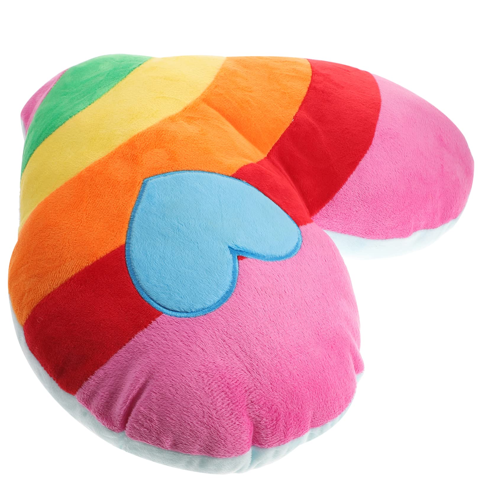 Coussin décoratif peluche douce multicolore et oreiller de dossier pour bureau et canapé