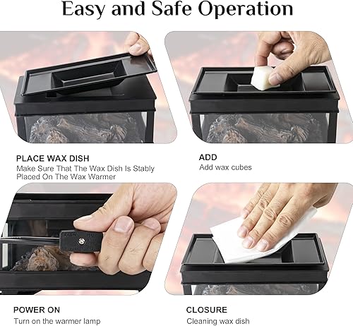 Miniatura 6 de Calentador de cera de chimenea independiente, calentador de cera para cera perfumada, calentador eléctrico de cera derretida, derretidor de cera de
