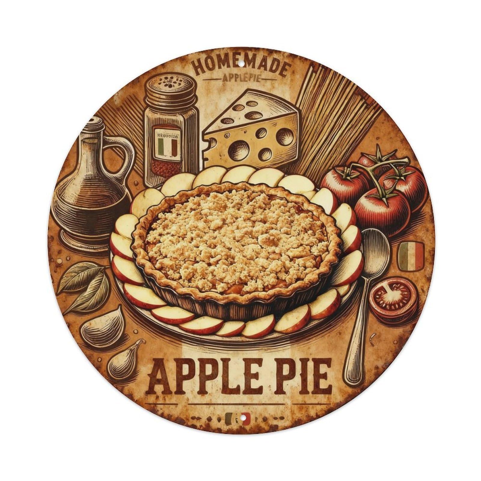 Homemade Apple Pie Vintage Tin Sign Metal Tin Sign Plaque