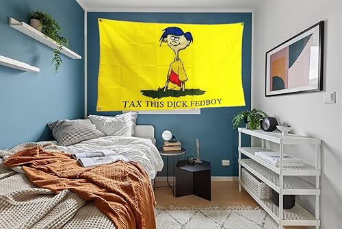 Miniatura 5 de LUCKGEEY Tax This Dick - Bandera federal de 4 x 6 pies, color vivo, doble costura en el borde, banderas con 4 ojales de latón inoxidables. (4 x 6