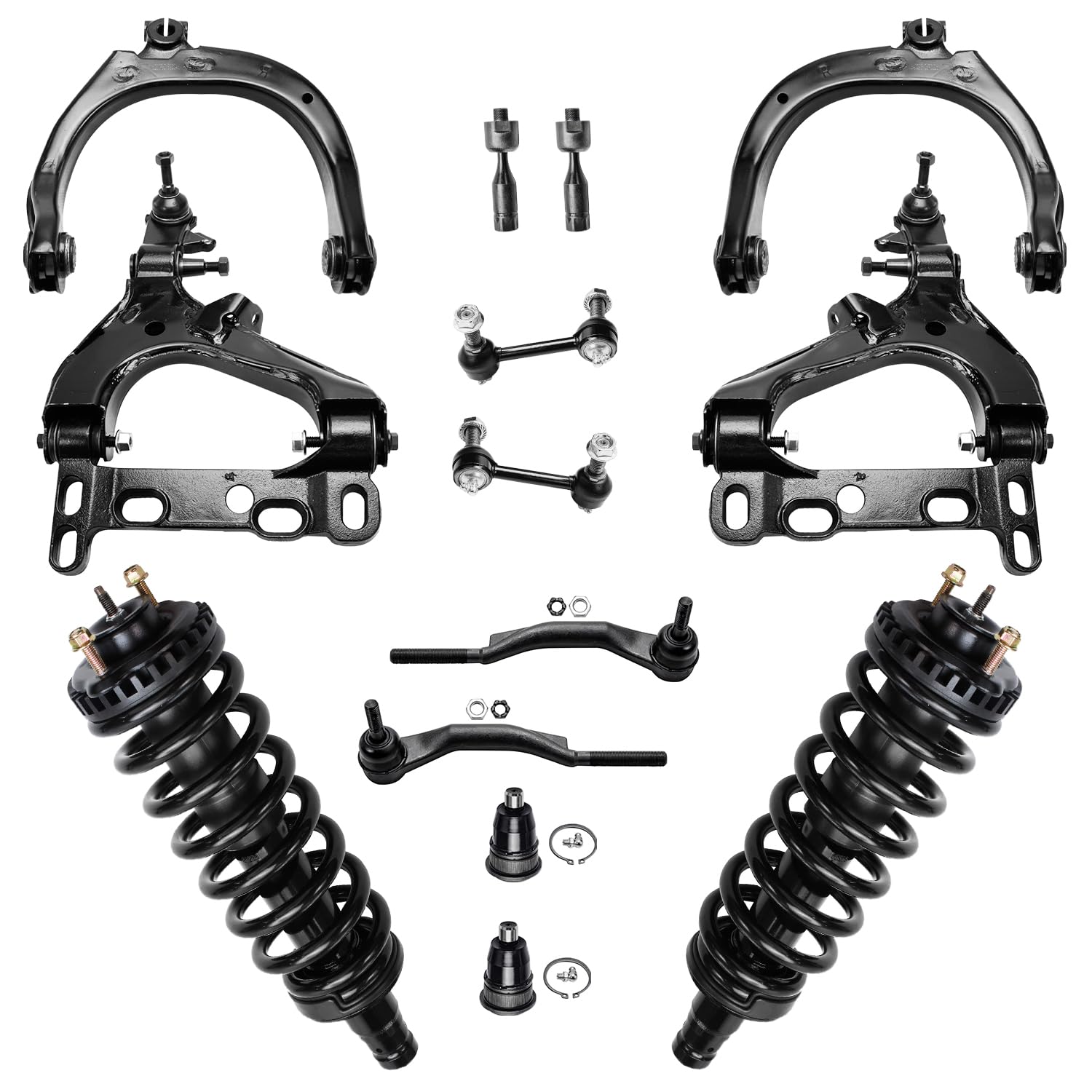 Detroit Axle - 14pc Front End Suspension Kit for Chevy Trailblazer EXT