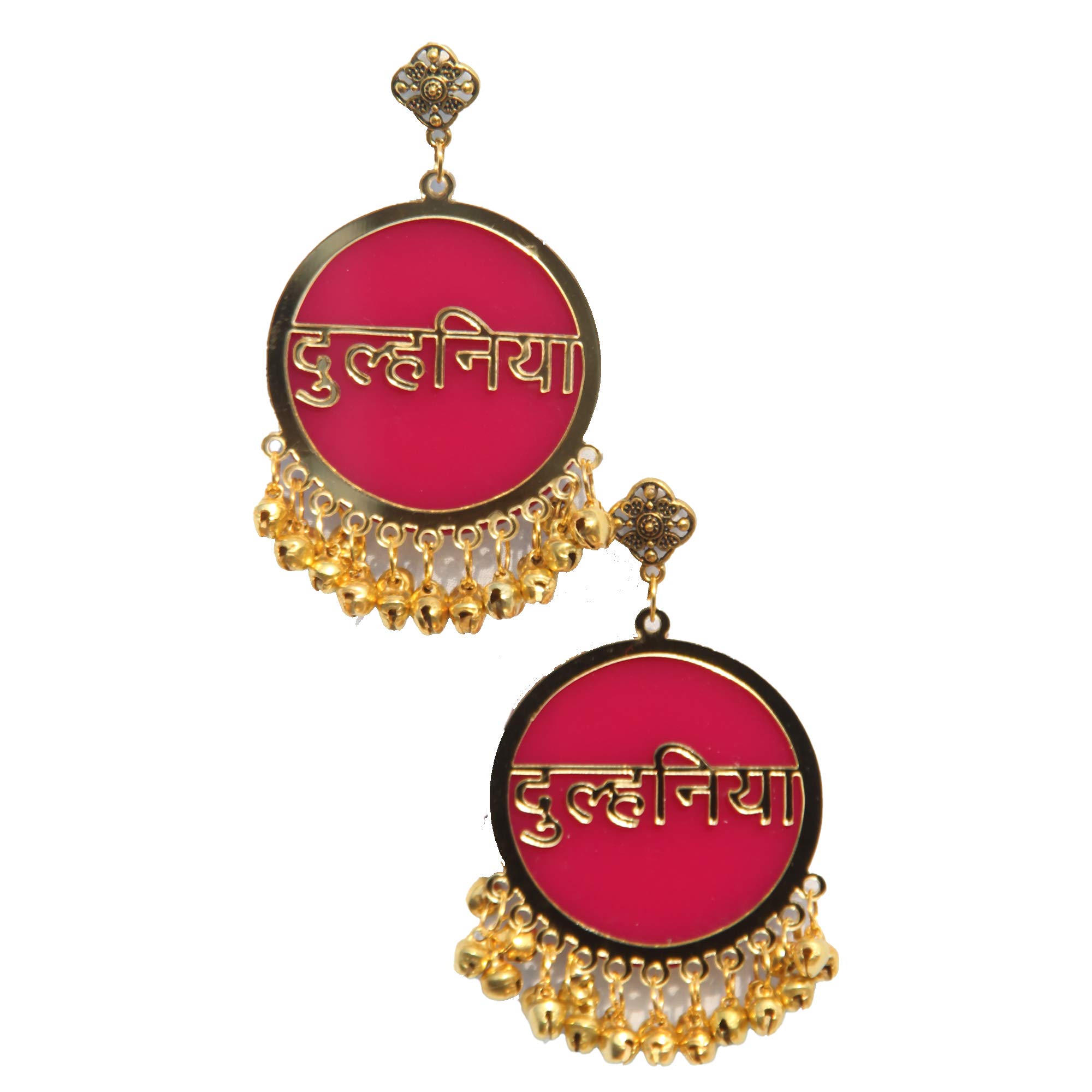 RN Collection Acrylic Dulhaniya Earrings For Women & Girls. (Pink & Gold) (B092R4JQ3L) Amazon Price History, Amazon Price Tracker