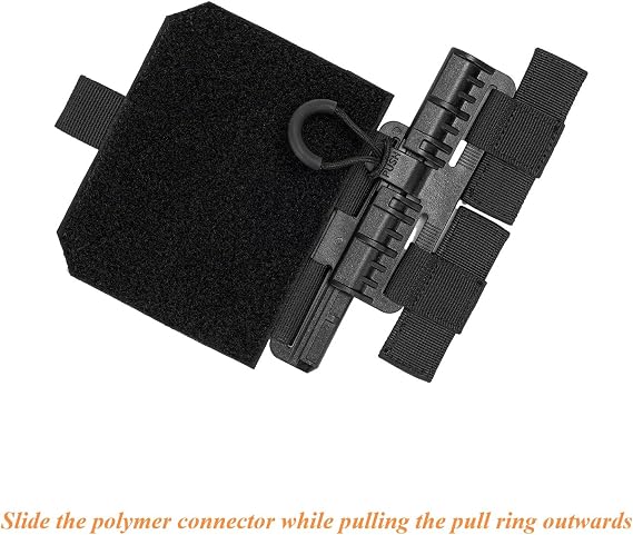 Quick Release Cummerbund Conversion Attachment for Tactical MOLLE Vest Quick Disconnect Buckle Hook & Loop Strap & Flap Adapter for Airsoft/Training Vest Accessories