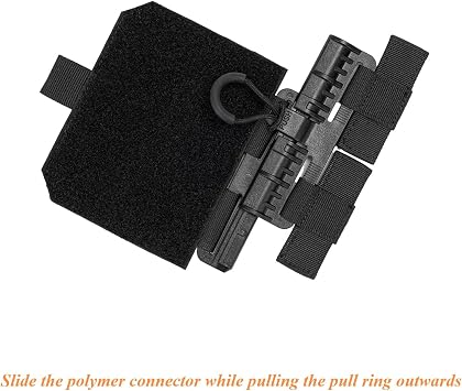 Quick Release Cummerbund Conversion Attachment for Tactical MOLLE Vest Quick Disconnect Buckle Hook & Loop Strap & Flap Adapter for Airsoft/Training Vest Accessories