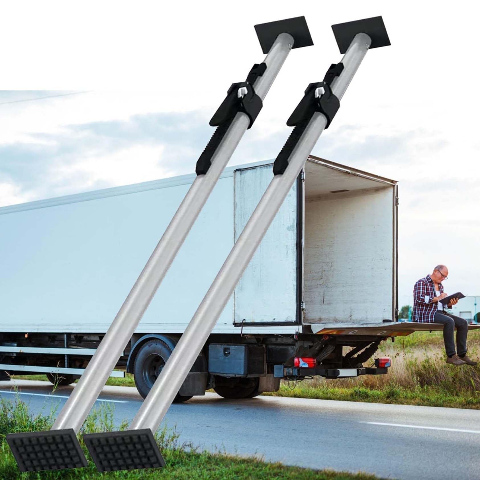 GYEQXKT Adjustable Cargo Bar with Ratcheting Stabilizer for Secure Load Management in Vehicles