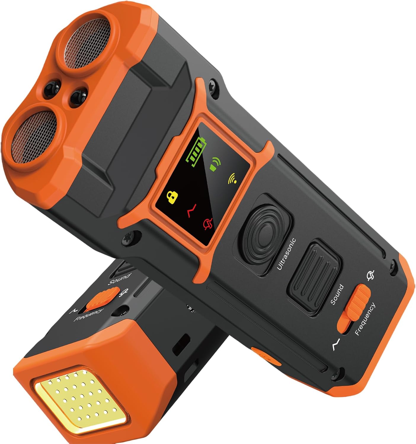 Dr. Shark Dog Bark Deterrent Devices — Ultrasonic Audible Beep LED Flashlight, Anti Barking 50 ft Range, 10-Second Auto-Off for Hearing Safety, — Stop Dog Barking Device (6 Months–8 Years)