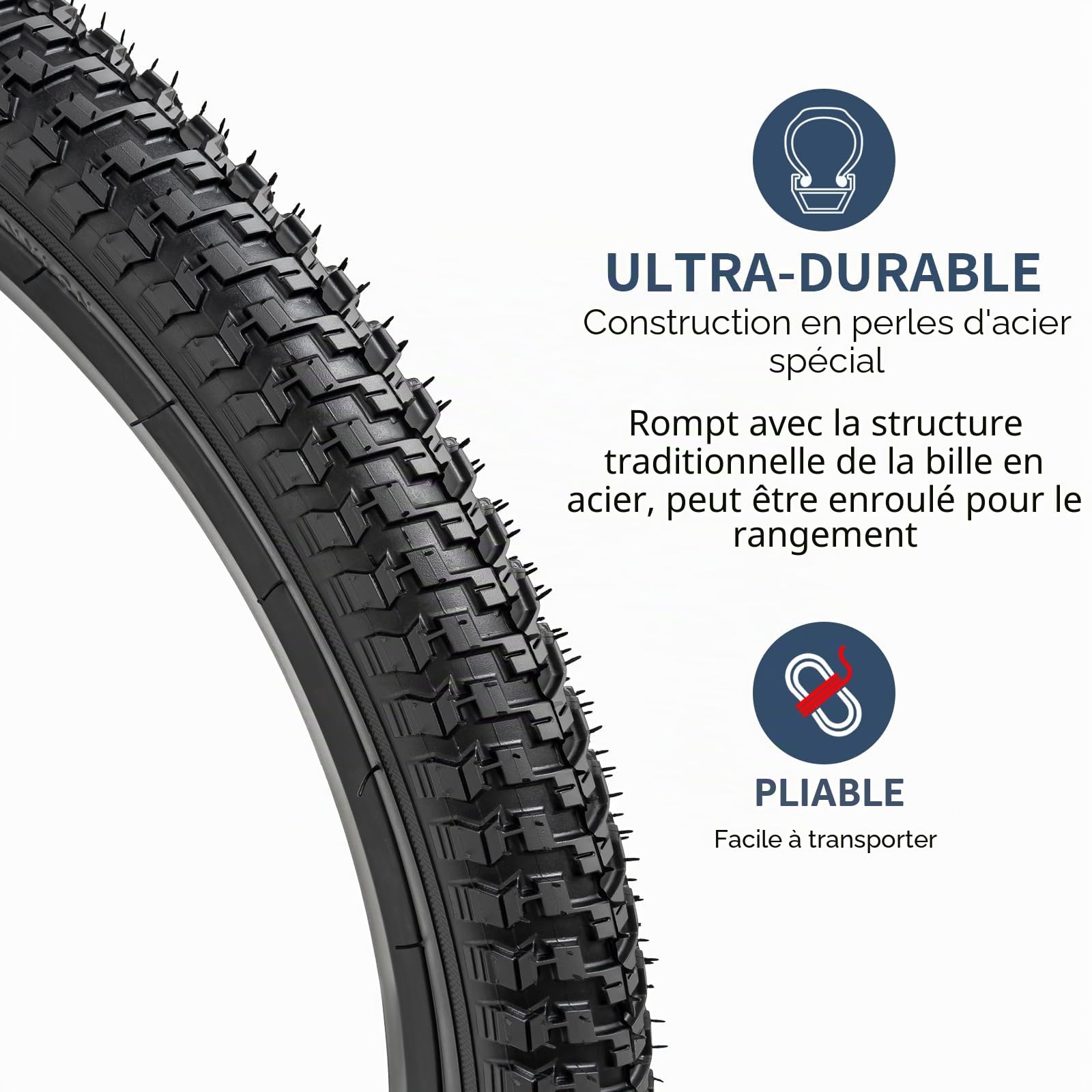 YUNSCM 2-PCS 20 Pouces Vélo pneus 20x2.125/57-406 and 20 Pouces Vélo Chambre à air Schrader Valve Compatible with 20x2.0 20x2.125 20x2.15 Vélo Bike pneus and Chambre à air (Y-1208)