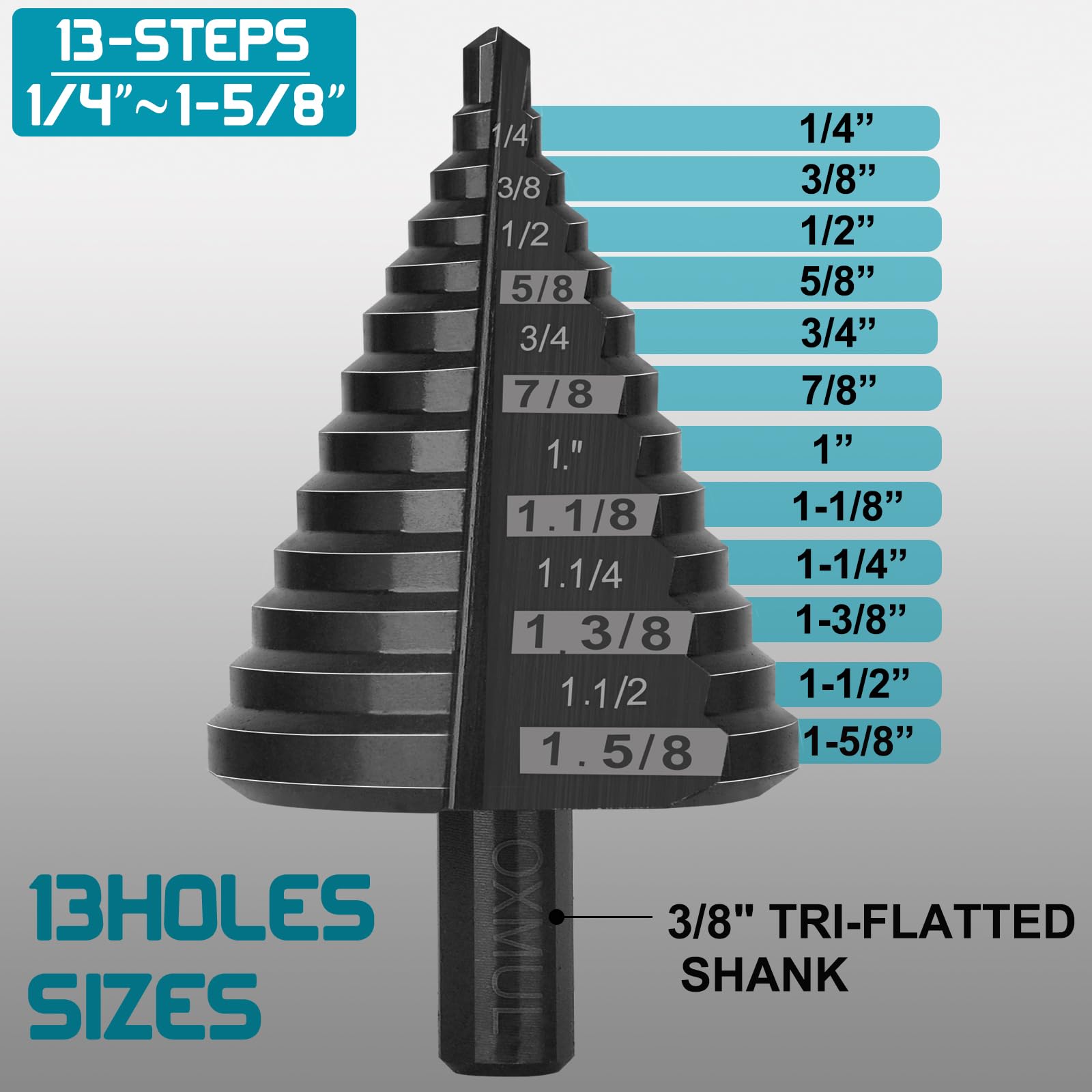 M42 Cobalt Step Drill Bit - Steel & Metal -4