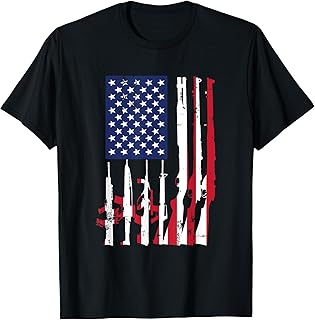 American Flag Gun Support Conservative U.S.A. Republican Women Men T-Shirt