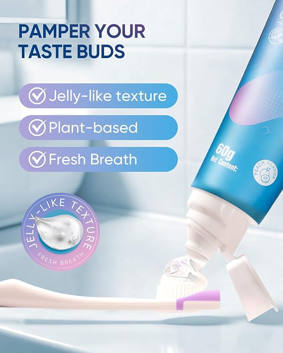 BodyAccel Tongue Cleaner Gel with Tongue Brush Fresh Breath Oral Care Kit Tongue Scraper Gel Set for Bad Breath Removal, Maintain Oral Health