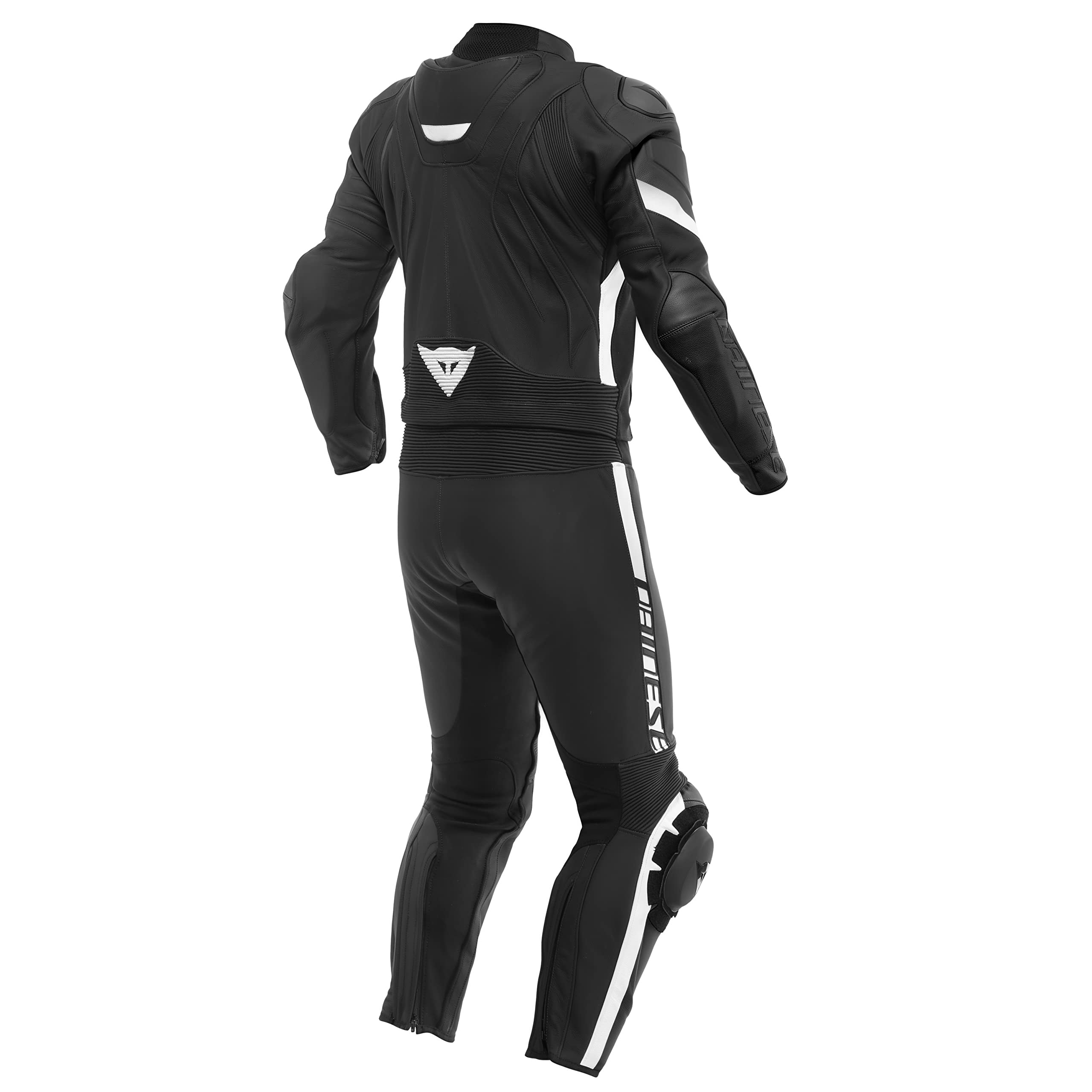 Dainese Avro 4 - Tuta in pelle per moto, 2 pezzi, colore: Nero/Bianco