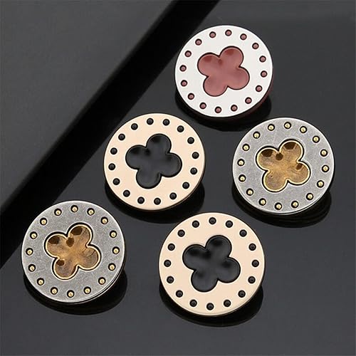 Miniatura 4 de Botones de tachuela, botones de camisa, botones de metal, 10 botones de costura simples de 0.590.790.980.98 pulgadas para abrigo, botones redondos