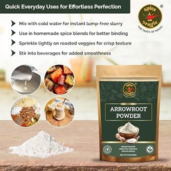 Spice Magic Arrowroot Powder, Cornstarch Substitute & Thickener, 8 oz