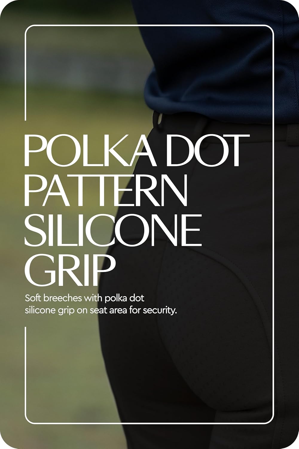 HORZE Active Women's Horse Riding Silicone Grip Full Seat Breeches | Midrise Waist with Front Pocket - Image 9