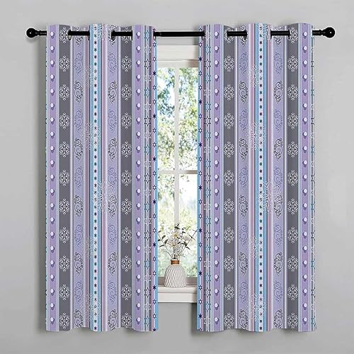 Cortinas a prueba de sonido, decoración moderna, con ojales, para puerta corta, cortinas de privacidad para Ventanas de Cuarto 55 pulgadas de ancho