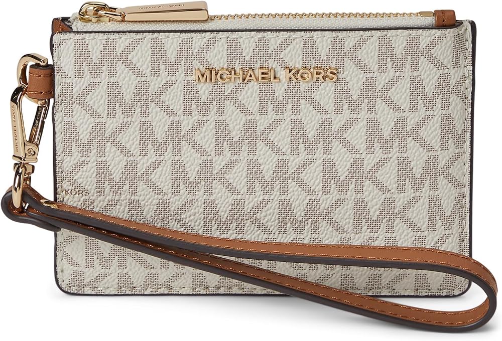 Monedero pequeño Jet Set, herrajes en tono dorado/vainilla