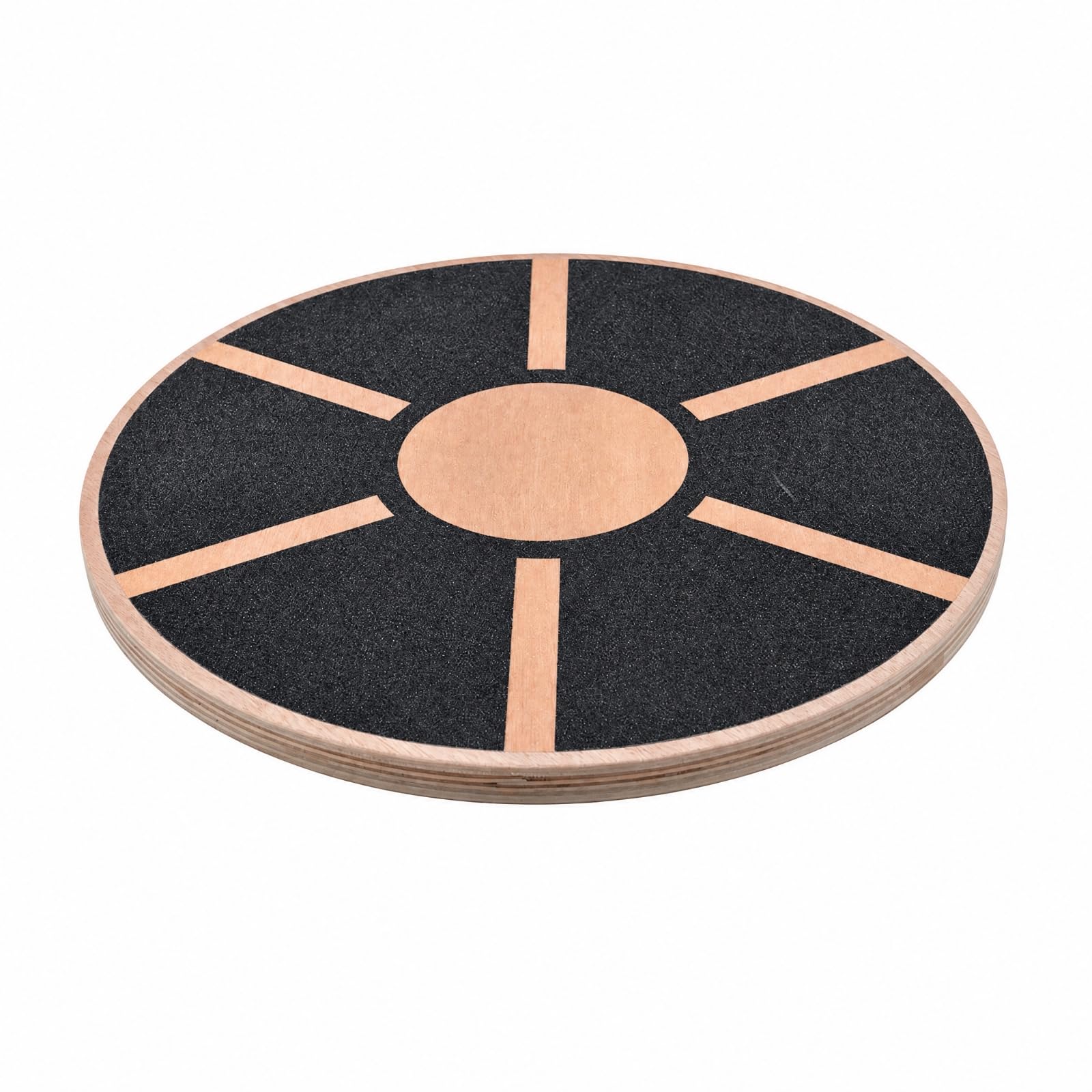 LOVIVER Tavola di Equilibrio in Legno Rotonda Portatile Tavola Oscillante in Legno Multistrato a Basso Profilo Balance Board per Esercizi di Riabilitazione