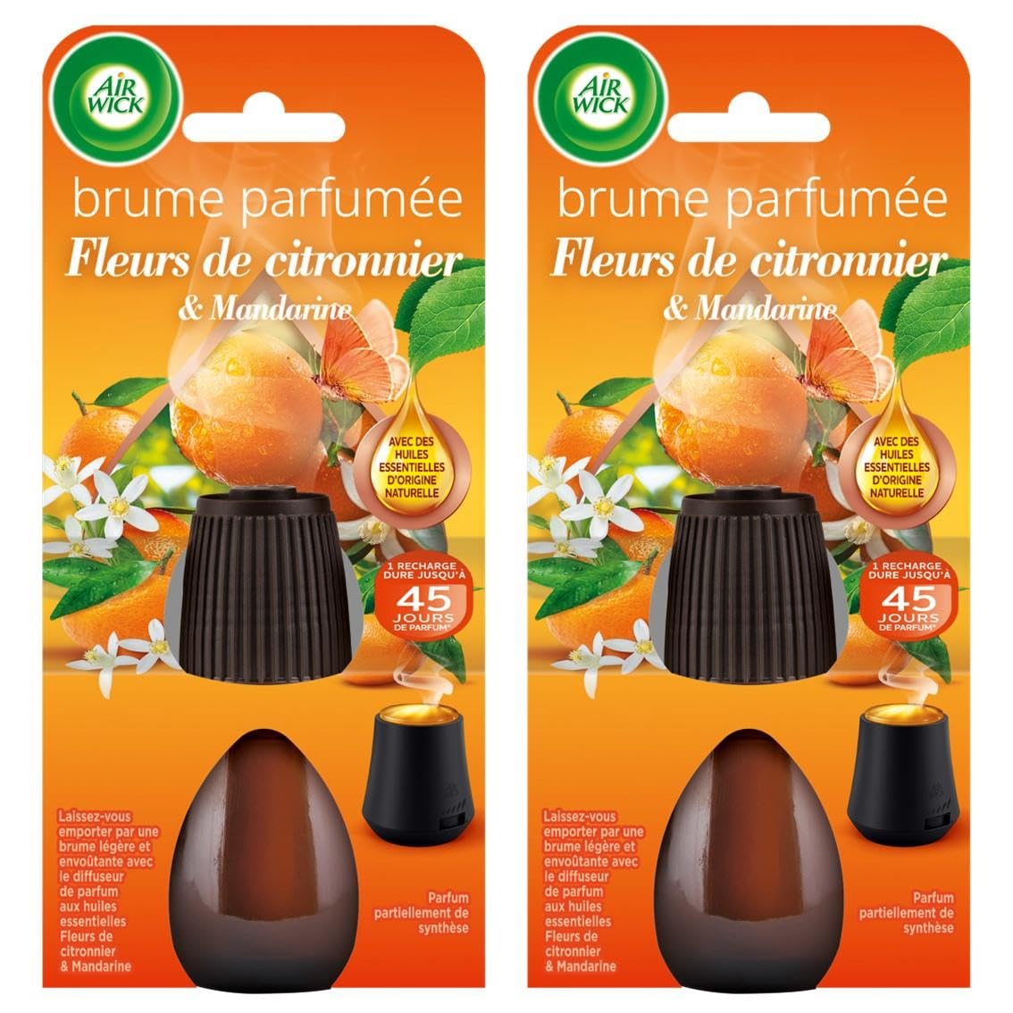 Recharges Diffuseur Brume Air Wick Fleur de Coton Orchidée x3