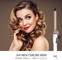 Hoson 19mm Göndörítő Vasaló Kerámia Tourmaline Bevonattal, LCD Kijelző, 9 Hőfok, 110-210°C 2
