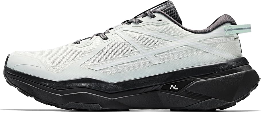 ANTA Saker Mens Trail Running Shoes, Breathable Mesh/TPU Upper, Cushioned Midsole, All-Terrain Trail Grip, Lightweight Outdoor Sneakers