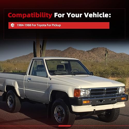 Miniatura 2 de cciyu 6923089101 Reemplazo de manija de puerta trasera para camioneta Toyota 1984 1985 1986 1987 1988 (negro)