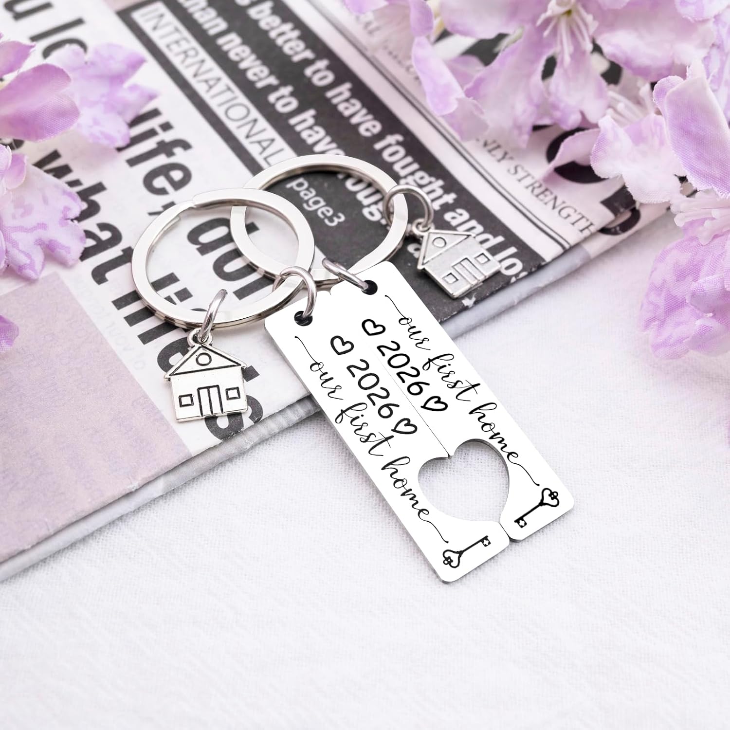 House Warming Gifts New Home Our First Home 2026 Housewarming Gift Keychain image 4