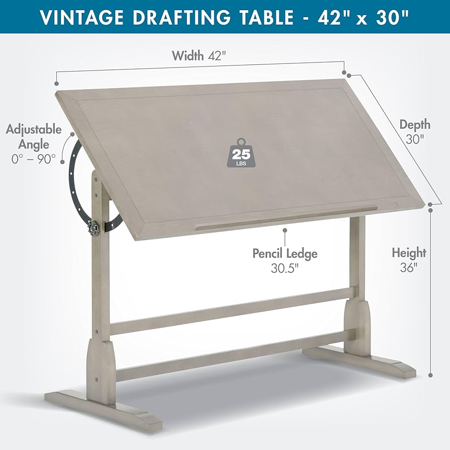 Amazon.com: Studio Designs Wood Drawing/Drafting Table with