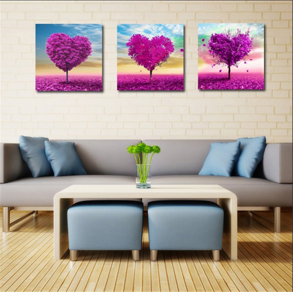 YEESAM ART 5D Diamant Malerei Set – Romantischer Baum Motiv – DIY Strass Bild Zum Kleben (35 X 35 Cm)