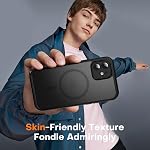 TOCOL Magnétique pour iPhone 12 Boîtier, Protection entièrement caméra améliorée, adapté pour MagSafe, Dossier de téléphone truqué iPhone 12 6.1 Inch, Protection contre les gouttes, Anti-rayure, Noir