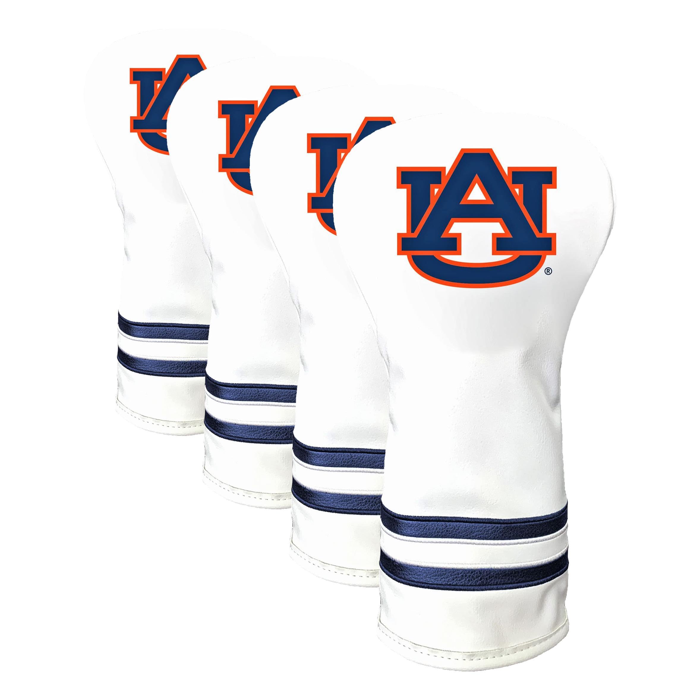 Team Golf NCAA White Vintage Driver Golf Club Headcover, Form Fitting Design, Retro Design