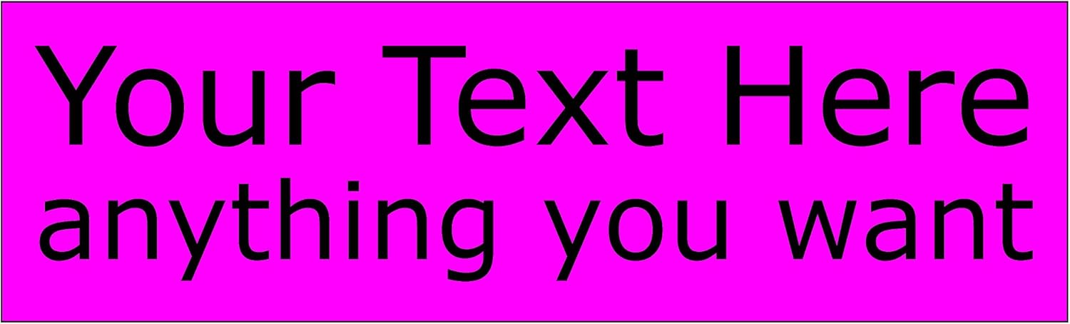 Custom Bumper Sticker Wyco Products Customizable Bumper Sticker (3"x10", Black) -