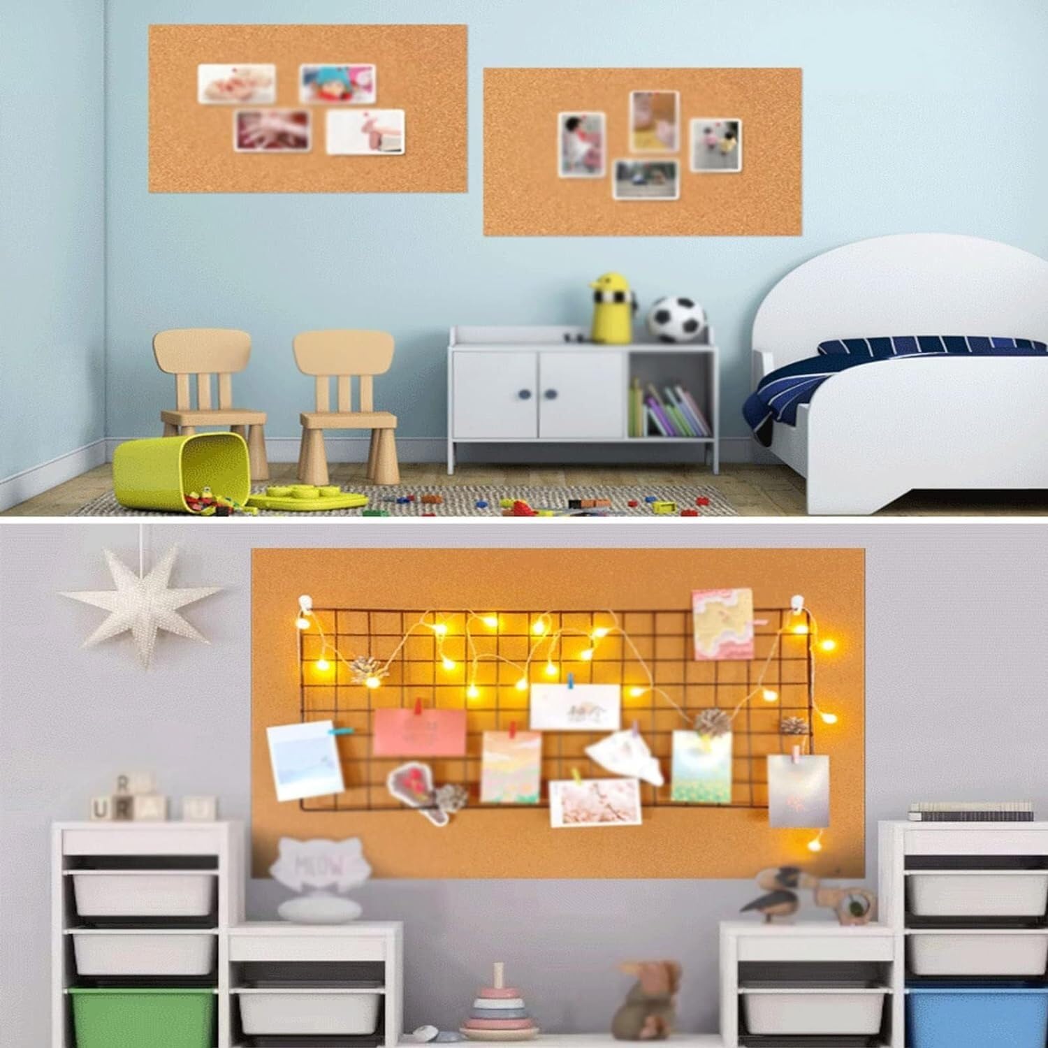 ELzEy Kurk-Board DIY Frameloze foto decoratieve muur Cutable kurktegels for muur for schoolprikbord, snelle installatie voor Kantoor, School, Slaapkamer en Thuis (Color : Brown, Size : 1.22x4.92m(8M